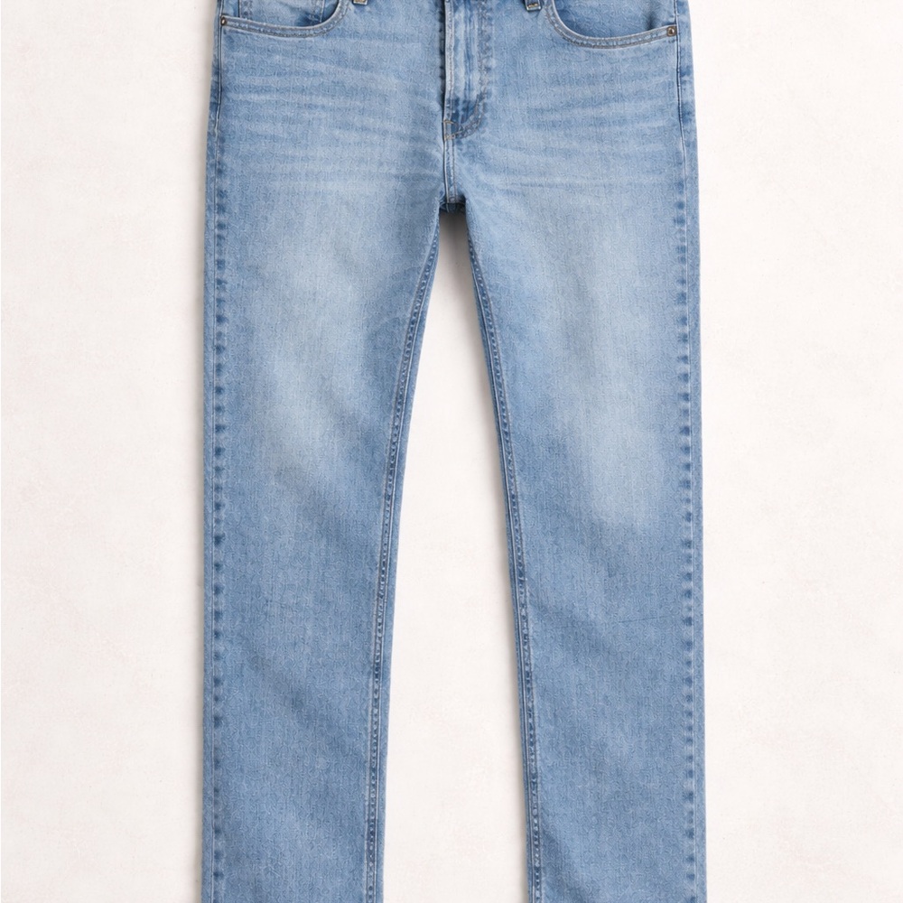 Hollister Men's Straight Jeans in Light Blue